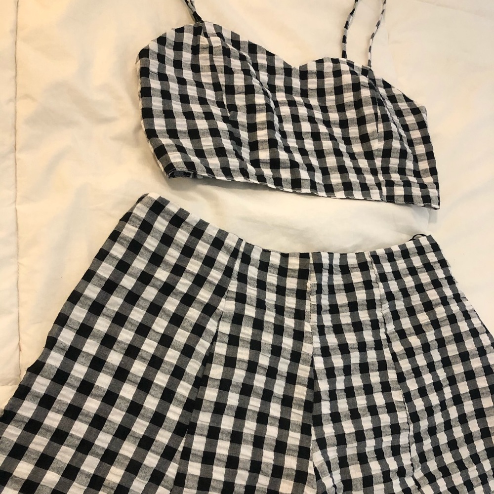 LF two piece gingham set